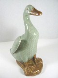 Vintage Retro Ceramic Handpainted Seafoam Green Duck